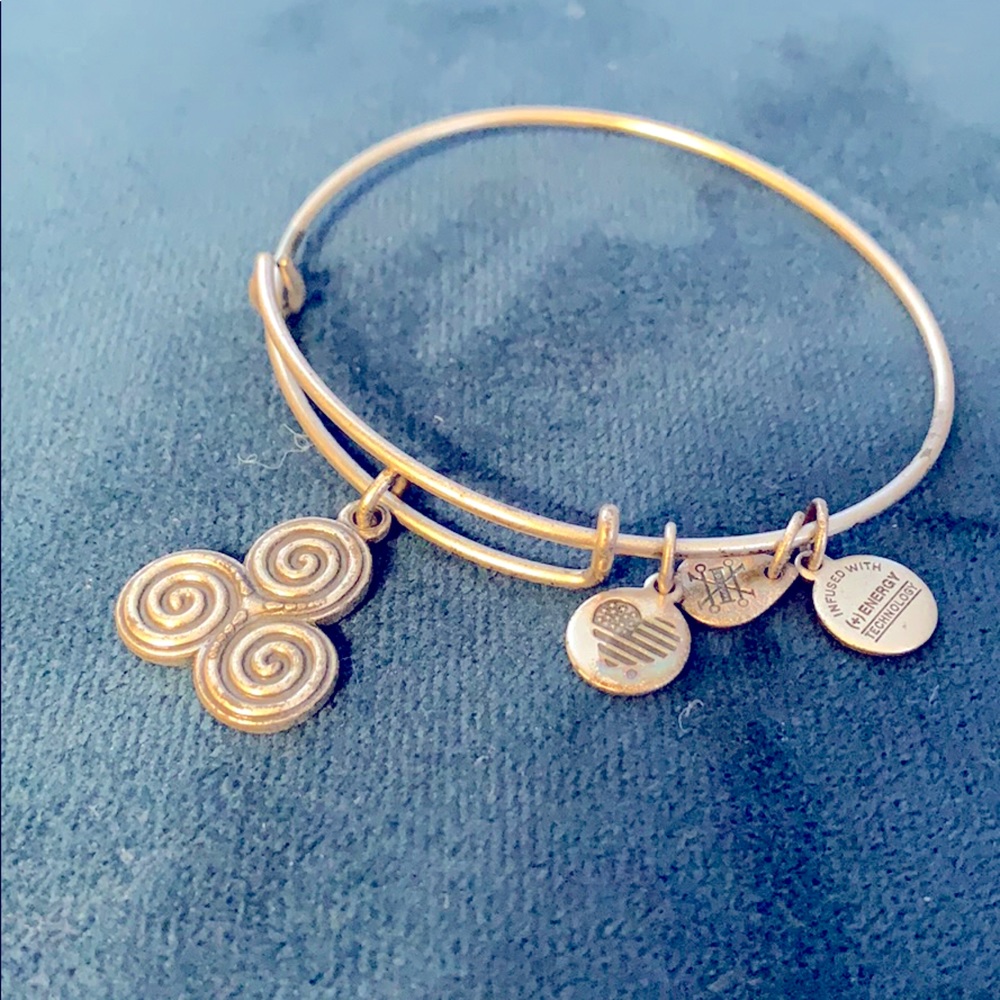 Alex and Ani Triskelion Silver Tone Bangle